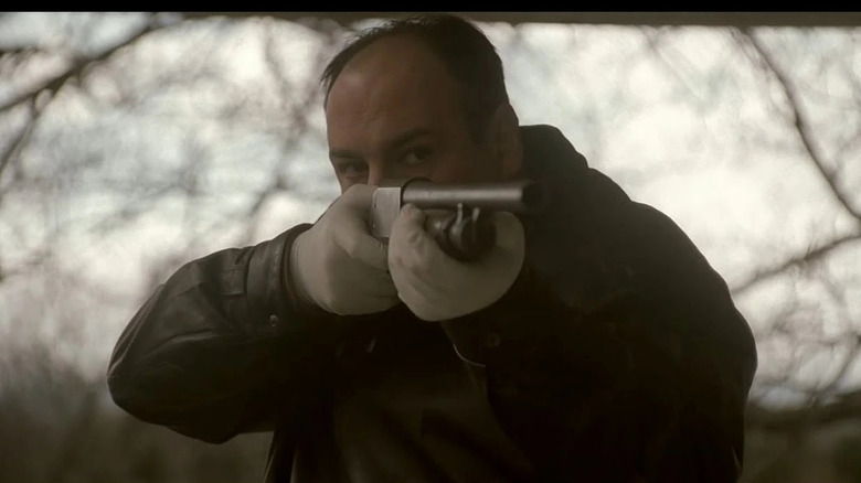 Tony Soprano firing gun