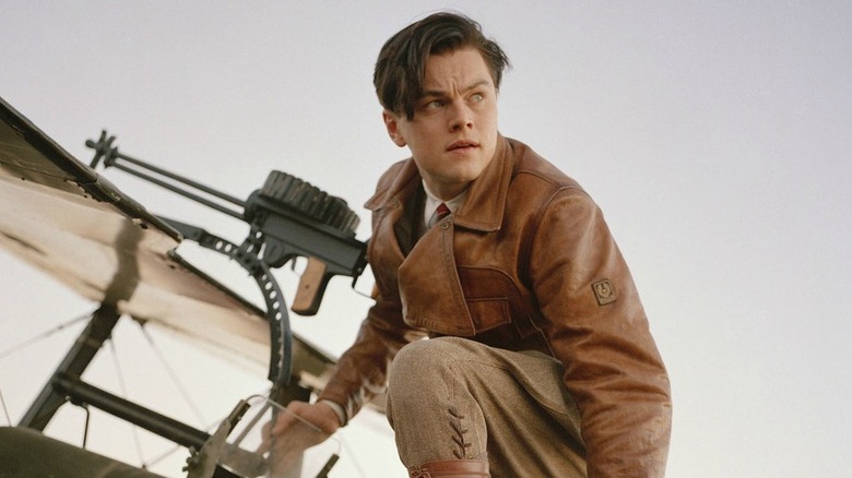 Leonardo DiCaprio in "The Aviator" on airplane