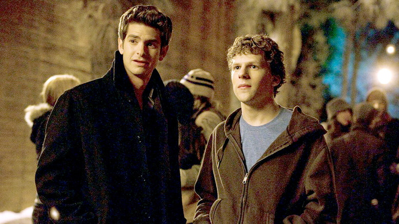 Andrew Garfield and Jesse Eisenberg in "The Social Network"