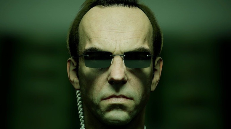 Agent Smith Matrix wears glasses