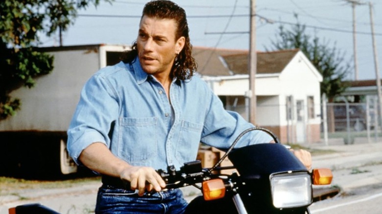 Jean-Claude Van Damme on a bike