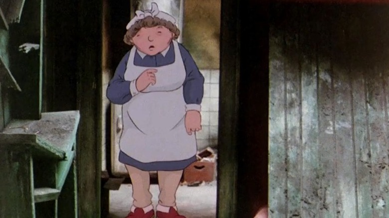 Hilda in the hallway