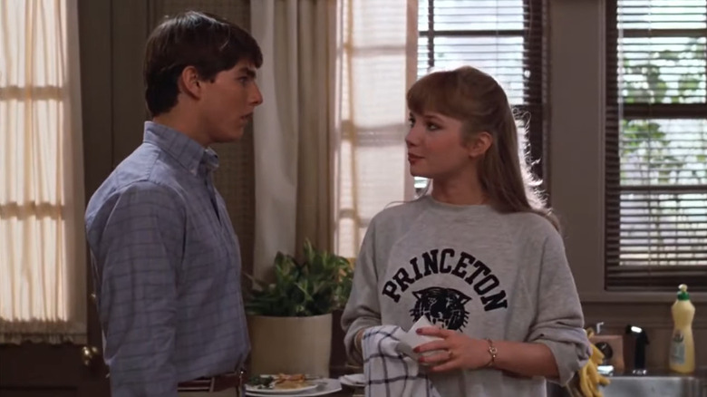 Joe (Tom Cruise) and Lana (Rebecca De Mornay) in kitchen in Risky Business