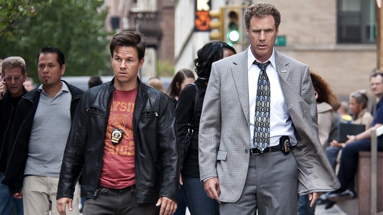 Mark Wahlberg and Will Ferrell as Terry Hoitz and Allen Gamble in The Other Guys