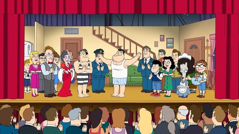 Stan Smith bowing after performing a play on American Dad!
