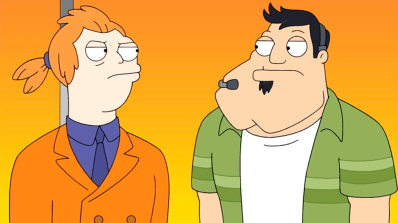 Stan talking to a human Klaus on American Dad!