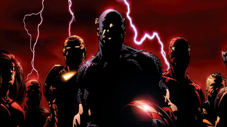 The Avengers stand against lightning