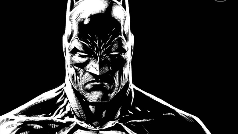 Batman scowling