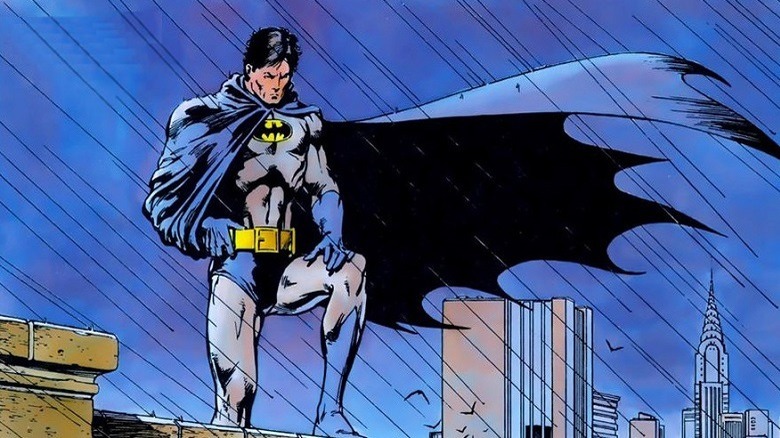A maudlin Bruce Wayne, maskless