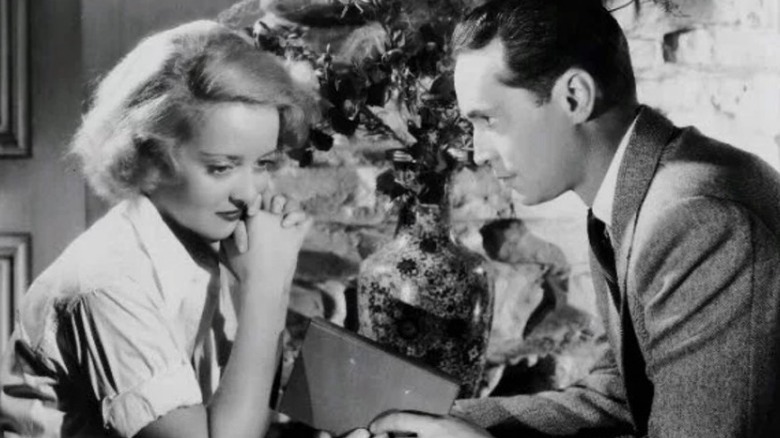 Bette Davis thinking intensely