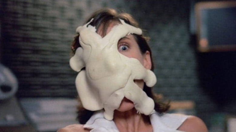 the stuff stuck woman's face