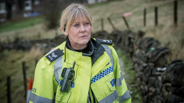 Catherine Cawood (Sarah Lancashire) stares up a steep hill in Happy Valley
