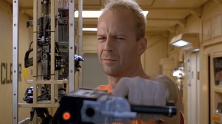 Bruce Willis with futuristic gun
