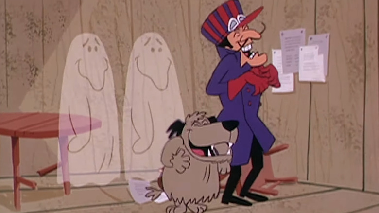Dick Dastardly and Muttley laughing in Wacky Races