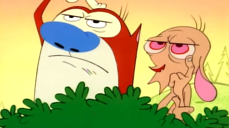 Ren and Stimpy pondering in The Ren & Stimpy Show
