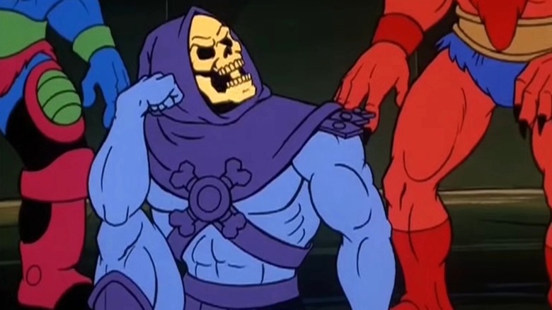 Skeletor looking up and speaking in He-Man and the Masters of the Universe
