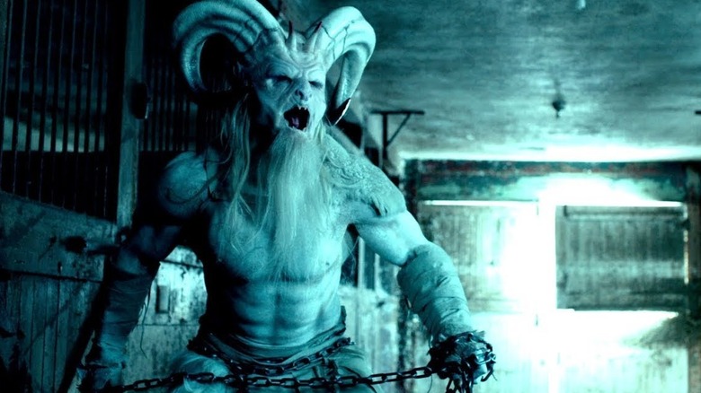 Krampus roars in stable