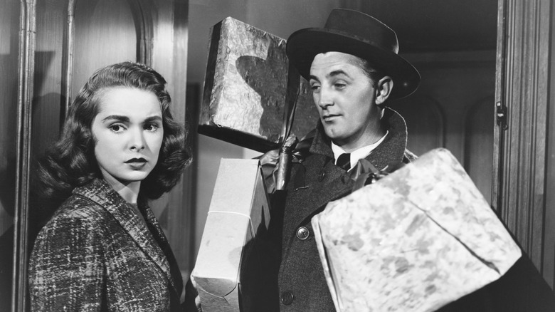 Steve carrying presents for Connie