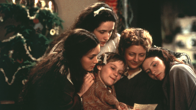 The March family reading a letter