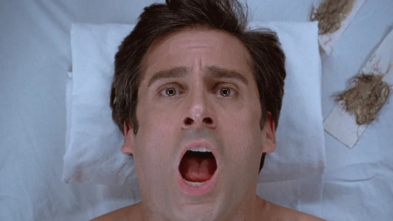 Andy (Steve Carell) screams after being waxed in The 40-Year-Old Virgin