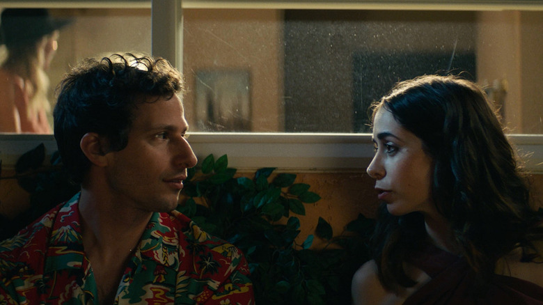 Nyles (Andy Samberg) and Sarah (Cristin Milioti) fall for each other in Palm Springs