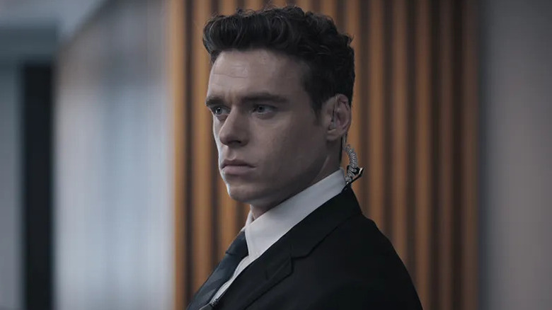 Richard Madden as PS David Budd, waiting alert on Bodyguard