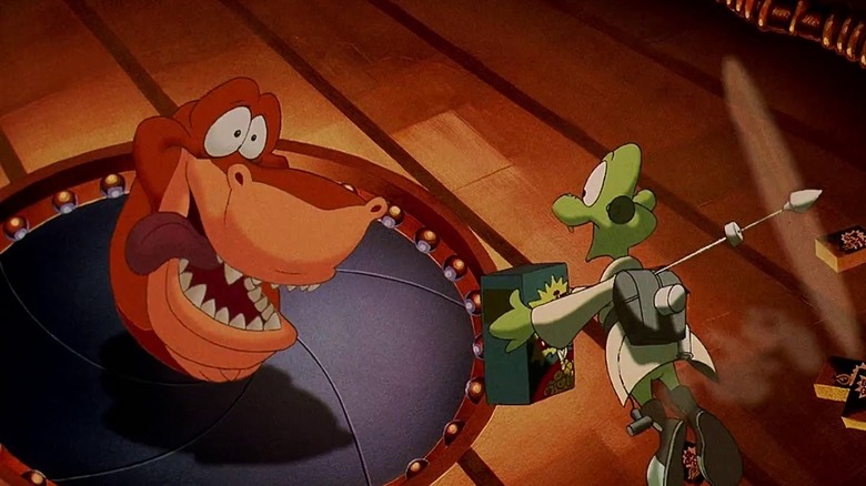 We're Back! A Dionsaur's Story T-rex eating cereal
