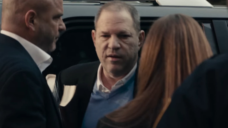 Harvey Weinstein exits SUV in Untouchable
