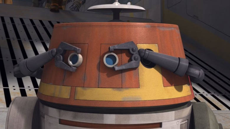 Ever rude and ever insulting, Chopper is disrespecting somebody in Star Wars Rebels