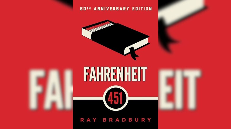 Matches inside a book on cover of Fahrenheit 451 by Ray Bradbury