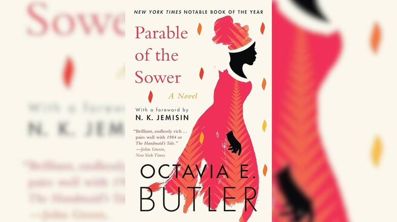 Woman on cover of Parable of the Sower by Octavia E. Butler