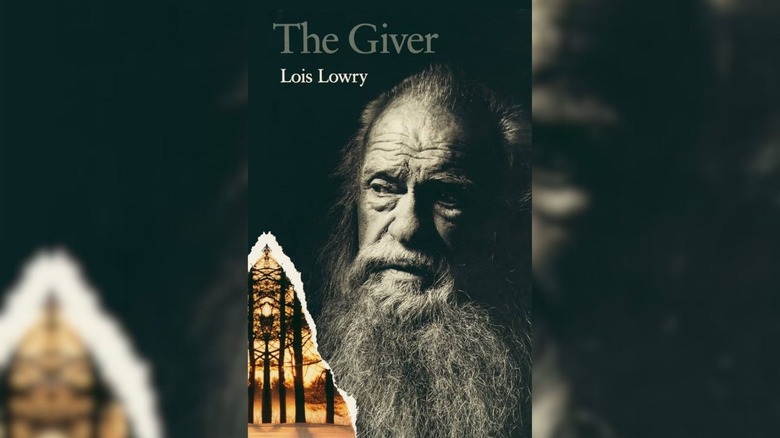 Old man on the cover of The Giver by Lois Lowry