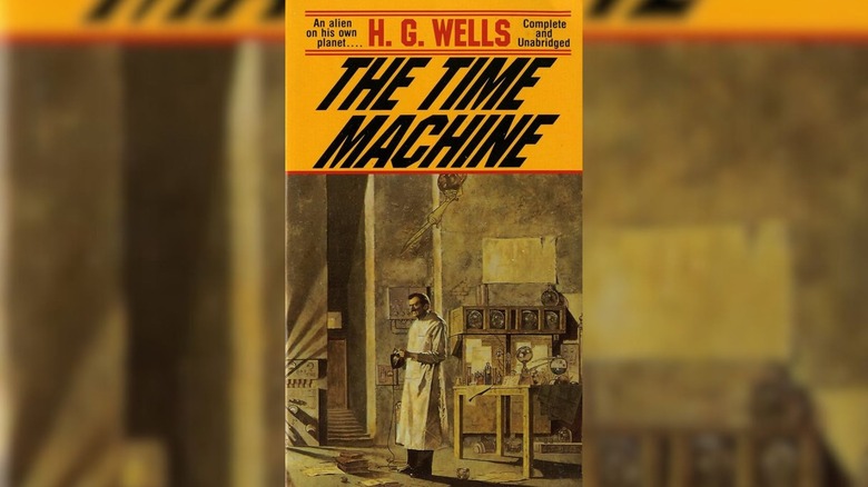 Scientist on the cover for The Time Machine by H.G. Wells