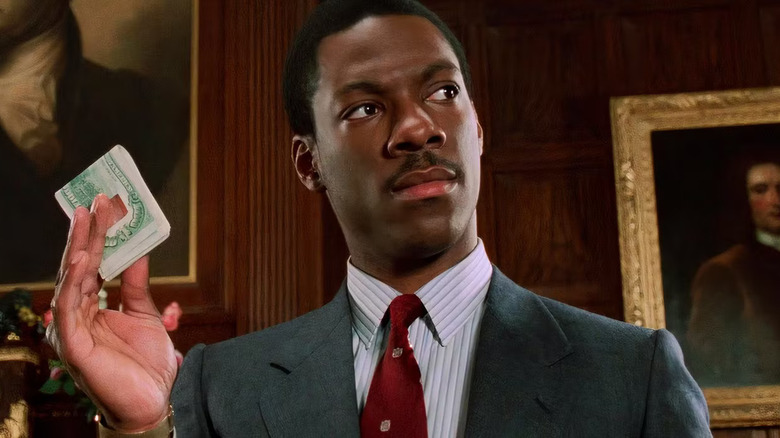 Eddie Murphy as Valentine, learning quick in Trading Places