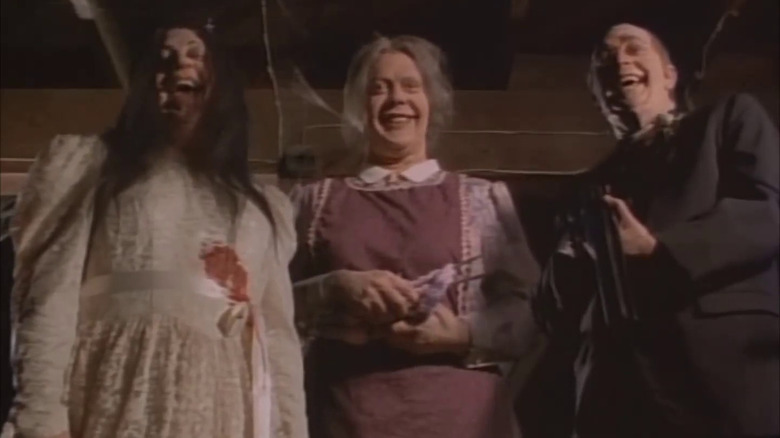 The Brackett family laughs together in Tales from the Crypt