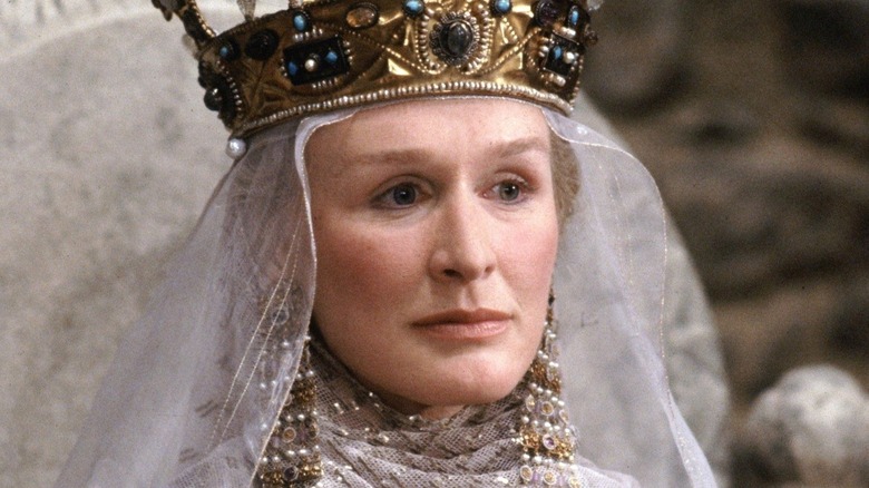 Glenn Close as Gertrude in "Hamlet" wearing crown