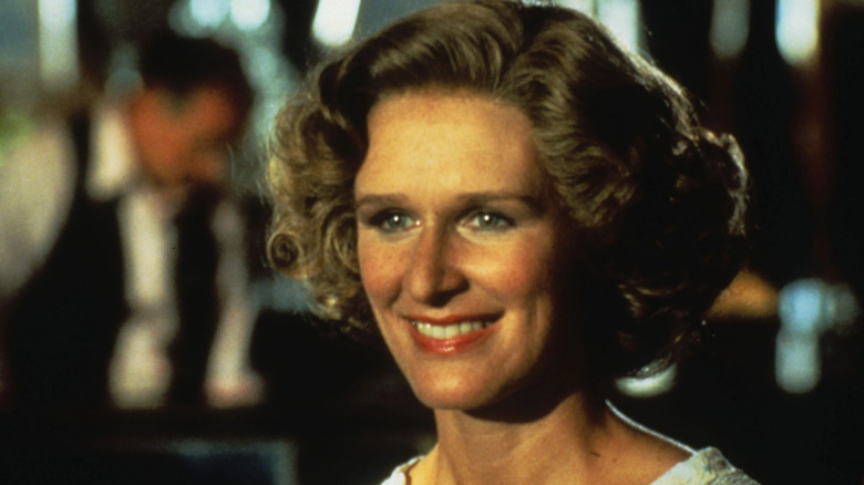 Glenn Close as Iris similing