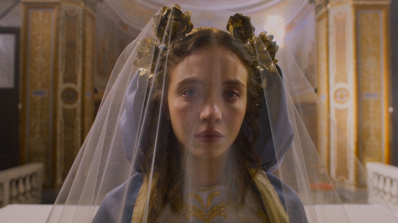 Sydney Sweeney as Cecilia, doubting her choices in Immaculate