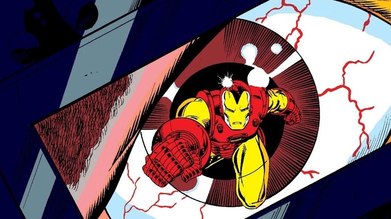 Doctor Doom staring at Iron Man