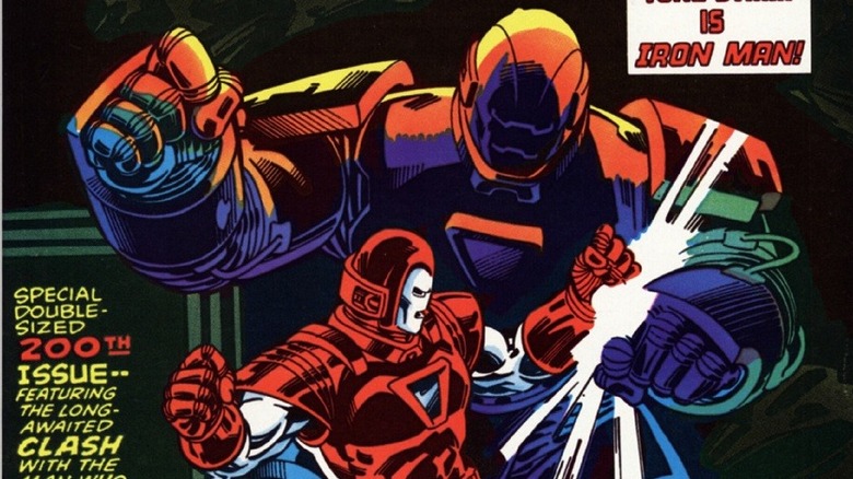 Iron Man fighting Iron Monger