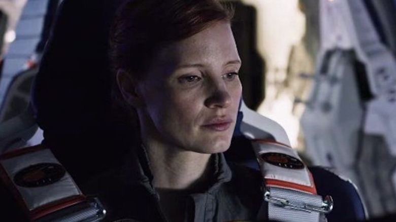 chastain astronaut looking away 