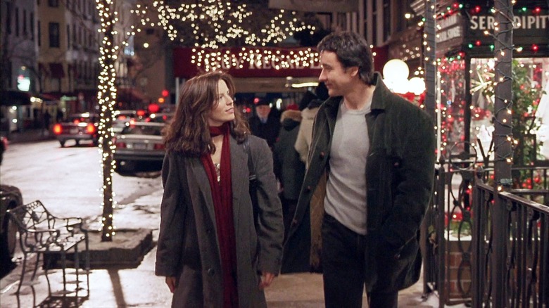 Cusack and Beckinsale walking on Christmas