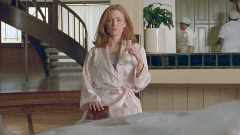 Julianne Moore seated robe