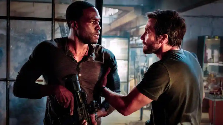 Jake Gyllenhaal and Yahya Abdul Maheen II in "Ambulance""
