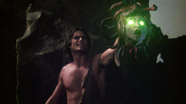In Clash of the Titans, Harry Hamlin's Perseus wields the head of Medusa to petrify the Kraken