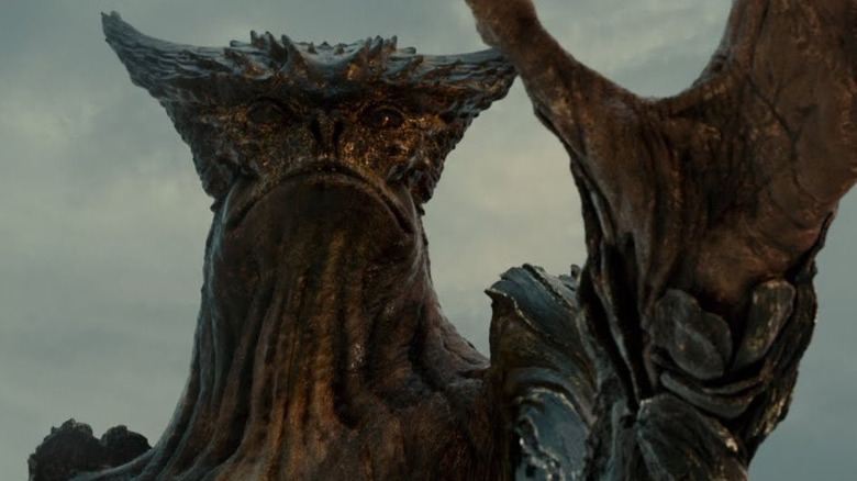 The kaiju in Colossal reaches its hand out
