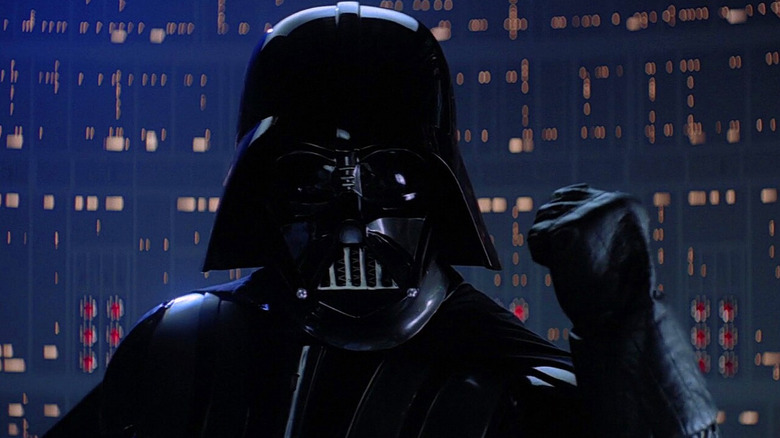 David Prowse's Darth Vader beckoning Luke to join him in Star Wars: The Empire Strikes Back