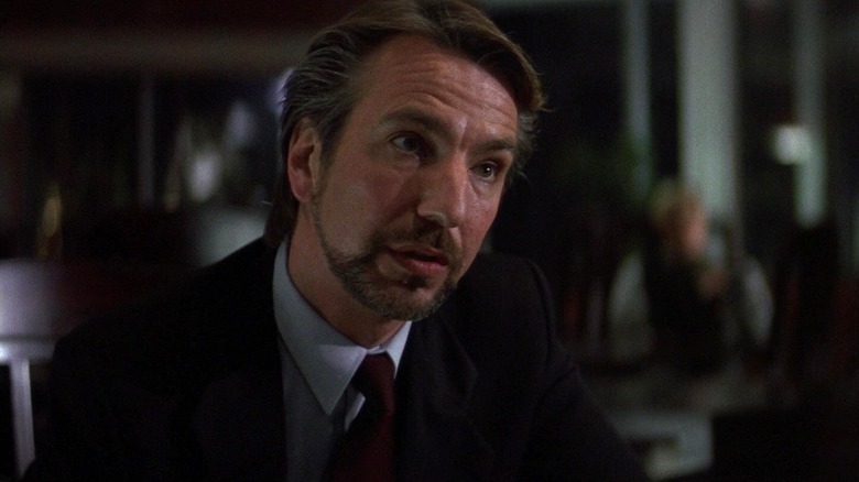 Alan Rickman as Hans Gruber speaking in Die Hard