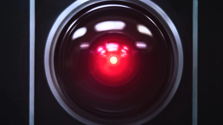 The unblinking eye of HAL 9000 in 2001: A Space Odyssey