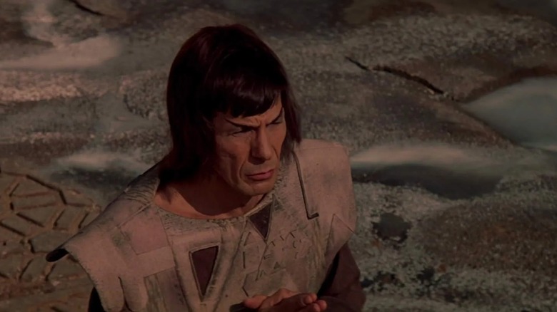 Spock (Leonard Nimoy) looking contemplative in Star Trek: The Motion Picture